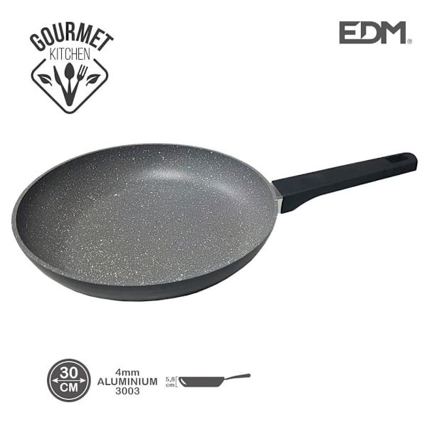 Edm Nonstick Stegepande Professional Line 30 Cm Sort