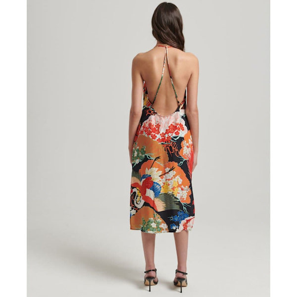 Superdry Kjole Vintage Midi Halter Slip Flerfarvet L Kvinde