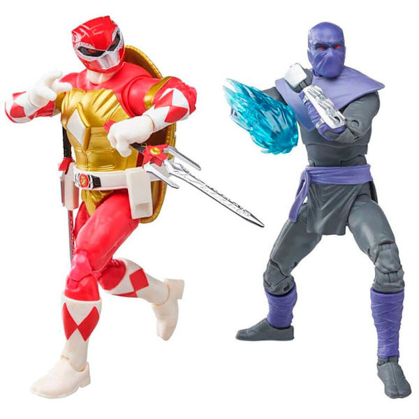 Power Rangers Ninja Turtles Raphael And Foot Soldier Power Ninjas 15 Cm Flerfarvet