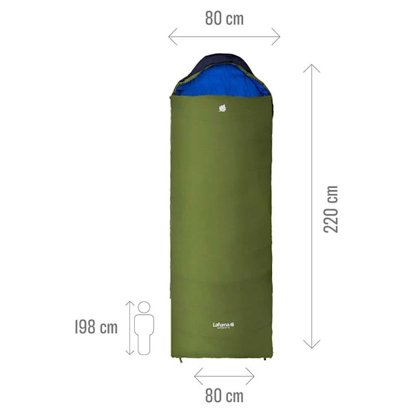 Lafuma Sovepose Active 10°c Xl Grøn Long / Right Zipper