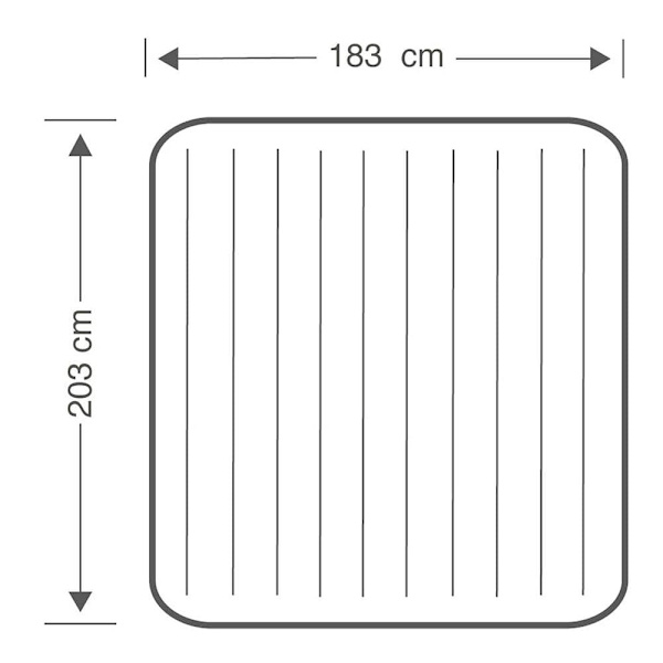 Intex Oppustelig Madras Dura-beam Standard Classic Downy Blå 183x203x25 cm