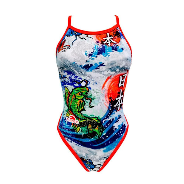 Turbo Baddräkt Japan Wall 2016 Flerfärgad 4XL Kvinna