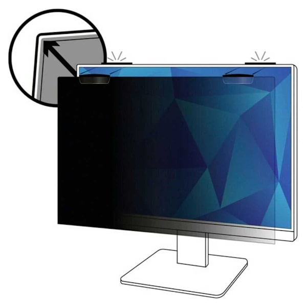 3m Filter Til Beskyttelse Af Personlige Oplysninger Pf215w9em 21.5´´ Transparent Sort
