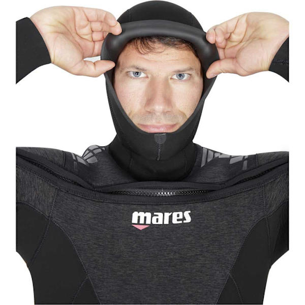 Mares Pro Therm 8/7 Mm Vapaasukellusmärkäpuku Musta S3