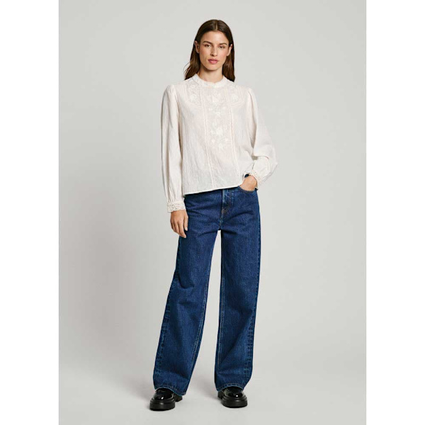 Pepe Jeans Pl304940 Pitkähihainen Pusero Valkoinen M Nainen