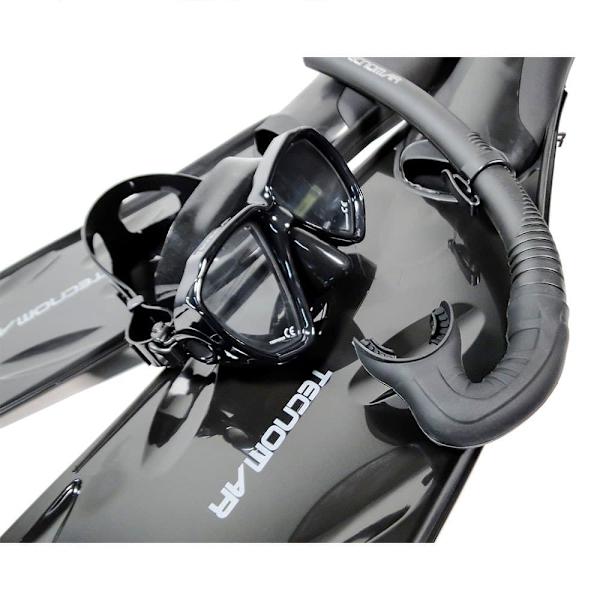 Tecnomar Snorkelsæt Smart Sort EU 45-46