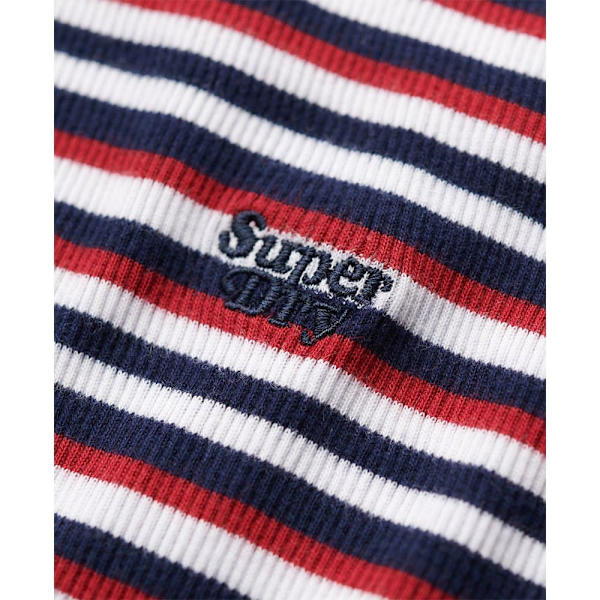 Superdry Rib Bodycon ærmeløs Kort Kjole Rød L Kvinde