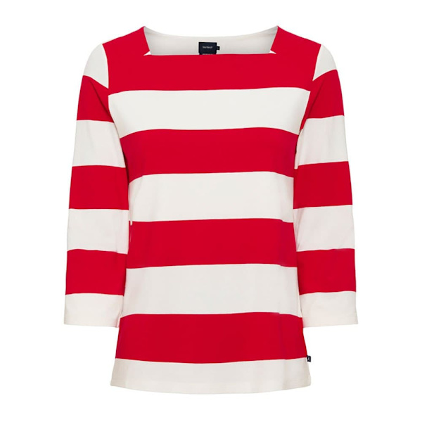 Sea Ranch Piper U Neck T-shirt Med 3/4 ärm Röd M Kvinna
