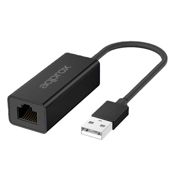 Approx Usb A Rj Appc56 3.0 45 Adapter Søvfarvet Sort