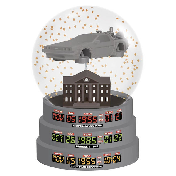 Bandai Tilbage Til Fremtiden Time Machine Snow Globe Gylden