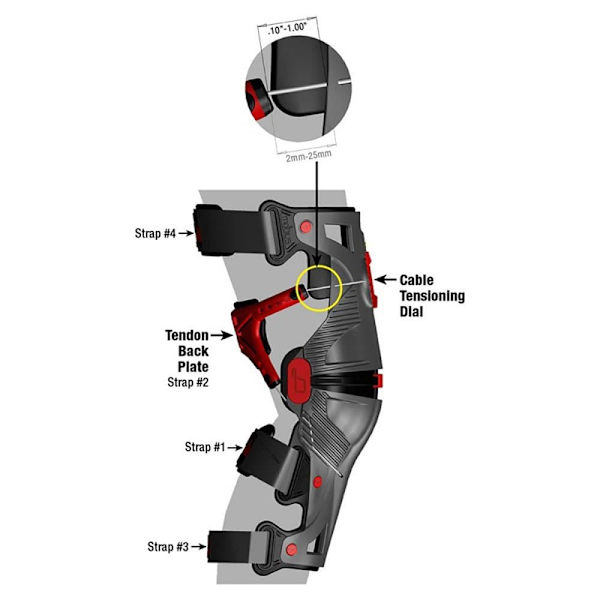Mobius X8 Orthopedic Knæbeskyttere Hvid M