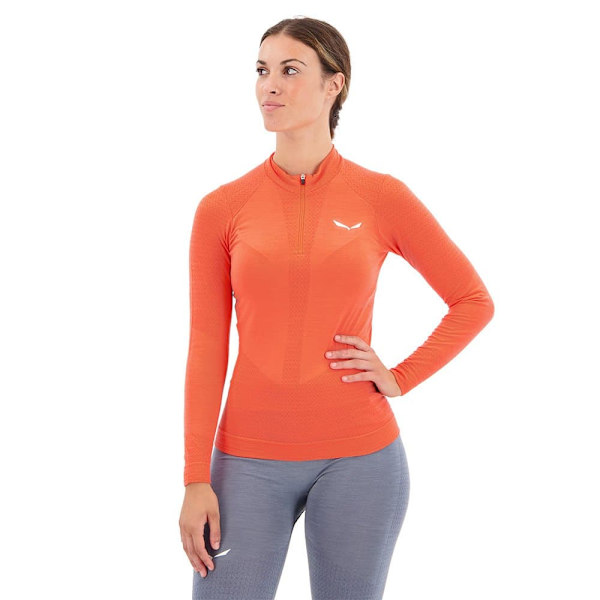 Salewa Zebru Responsive Pitkähihainen Aluspaita Punainen XL Nainen