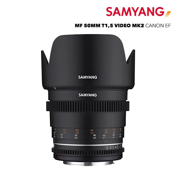 Samyang Mf 50 Mm T1.5 Vdslr Mk2 Canon Ef Sort Sort