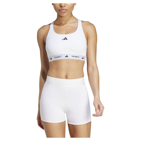 Adidas Techfit Medium Sports-bh Med Medium Støtte Hvid S / CD Kvinde