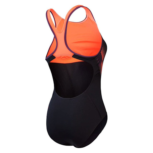 Speedo Placement Laneback Uimapuku Musta UK 42 Nainen