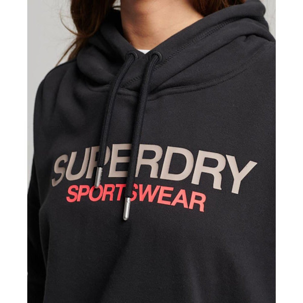Superdry Luvtröja Sportswear Logo Boxy Svart S Kvinna