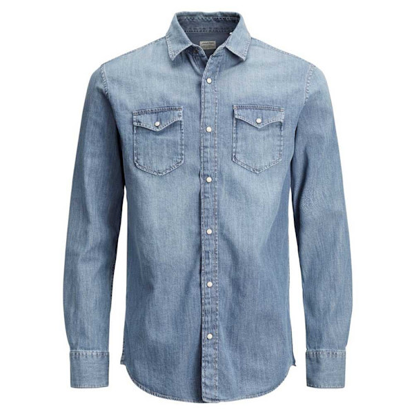 Jack & Jones Lang Ærmet Skjorte Essential Sheridan Blå L Mand
