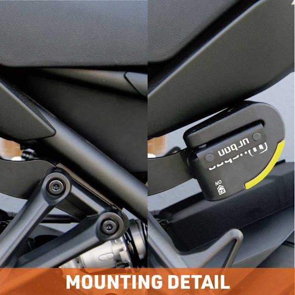 Urban Security Lukitustuki Universal Footrest Screws Ur14s/ur10 Hopeinen