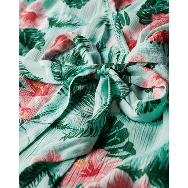 Superdry Printed Wrap Kortärmad Kort Klänning Flerfärgad XL Kvinna