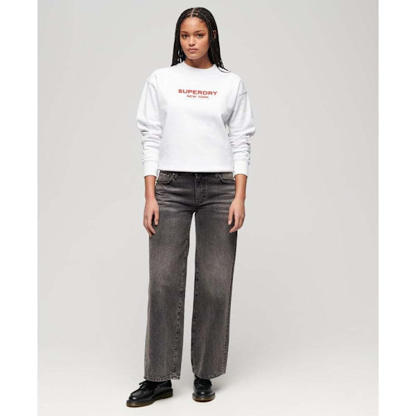 Superdry Sport Luxe Loose Sweatshirt Hvid M Kvinde