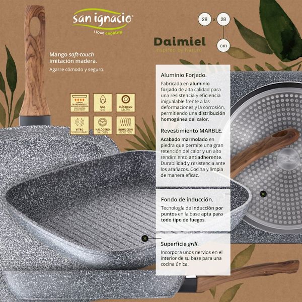 San Ignacio Keittoastiasetti 18/20 Cm Pk3153 8 Kappaleita Kanssa Aseta Pannut Hopeinen