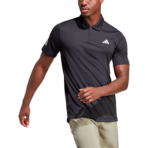 Adidas Kortærmet Polo Club 3 Stripes Sort S Mand