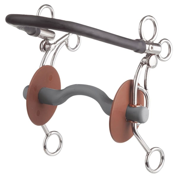 Beris Hårde Hackamore Tandem Us Tongue Port Snaffle Søvfarvet 130 mm