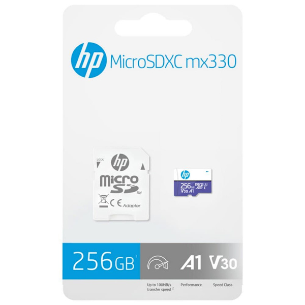 Hp Minneskort Micro Sdxc 256gb Class10 Vit,Lila