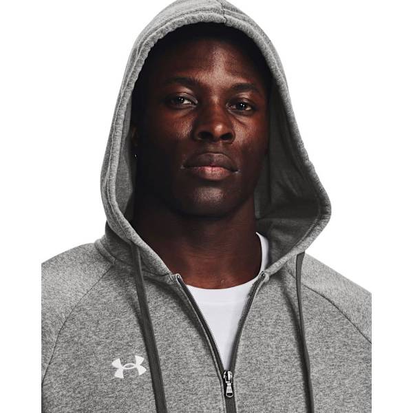 Under Armour Sweatshirt Med Full Dragkedja Rival Fleece Grå L / Regular Man
