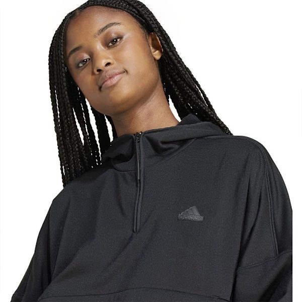 Adidas City Escape Fleece Tröja Med Huva Svart L Kvinna