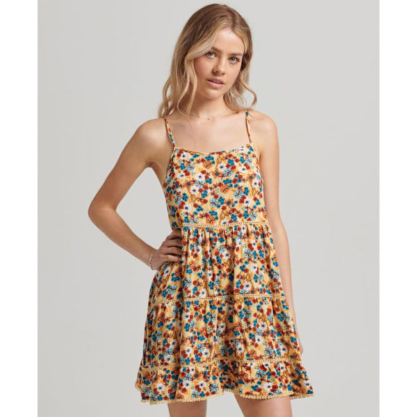 Superdry Klänning Vintage Mini Beach Cami Gul L Kvinna