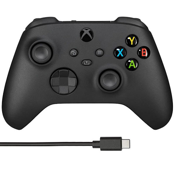 Microsoft Trådløs Controller Med Usb-c-kabel Xbox One Sort