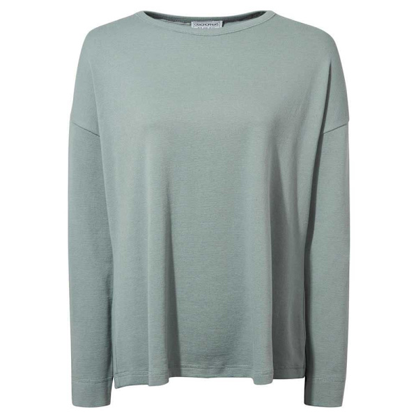 Craghoppers Langærmet T-shirt Forres Top Grøn 10 Kvinde