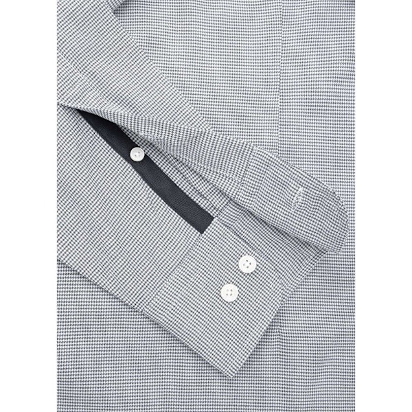 Hackett Houndstooth Skjorte Med Lange ærmer Grå M Mand
