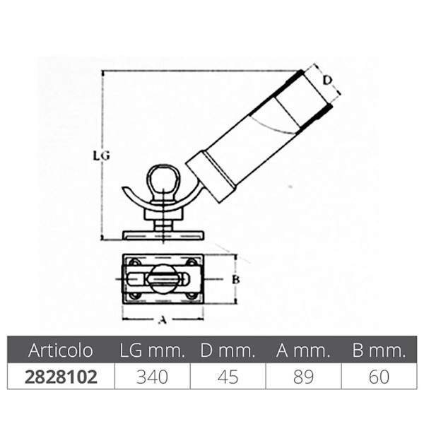 Oem Marine Justerbar Stangholder I Rustfrit Stål 2828102 Søvfarvet