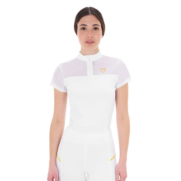 Equestro Micro Mesh Kortärmad Polotröja  XS