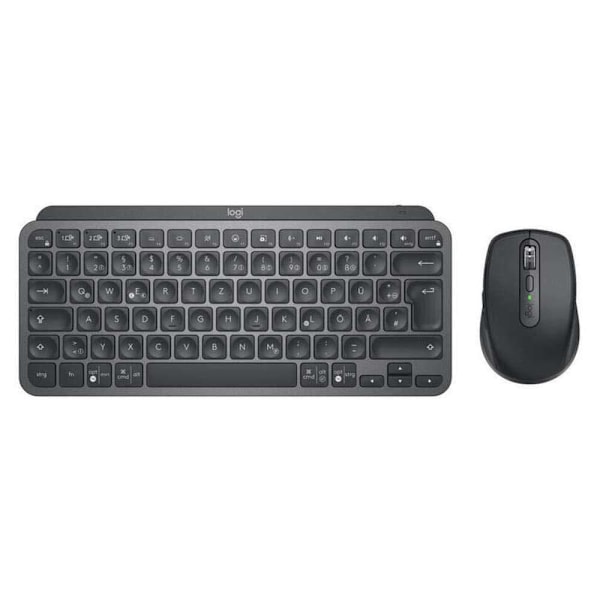 Logitech Trådløs Mus Og Tastatur Mx Keys Mini Combo Søvfarvet German QWERTY Grafit