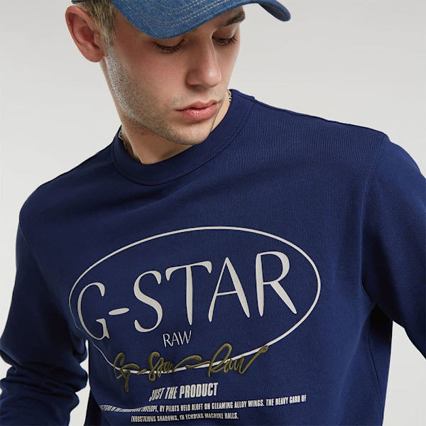 G-star Circle Sweatshirt Blå L Mand