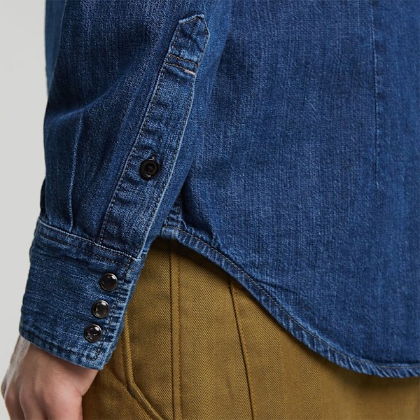 G-star D23616-d252 Slim Fit Skjorte Med Lange ærmer Blå L Mand