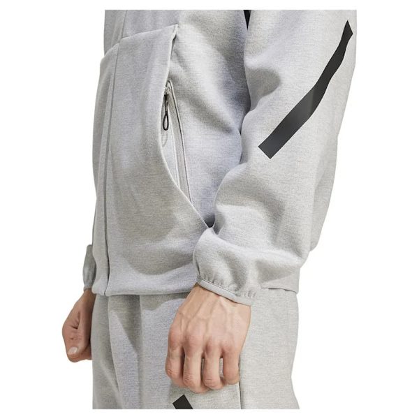 Adidas New Z.n.e Sweatshirt Med Lynlås Grå M / Regular Mand