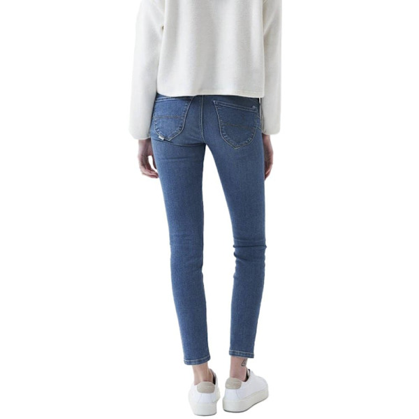 Salsa Jeans Vanliga Midjejeans Skinny Push In Secret Label Blå 36 Kvinna
