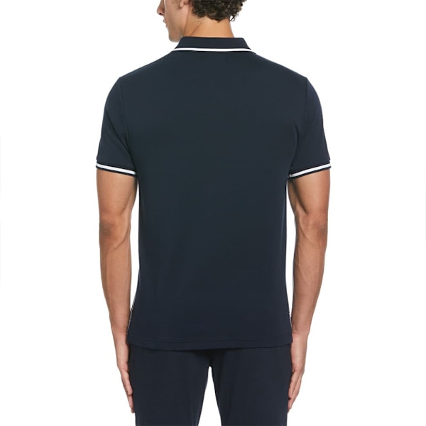 Original Penguin Jacquard Front Interlock Geometric Kortærmet Polo Grå XL Mand