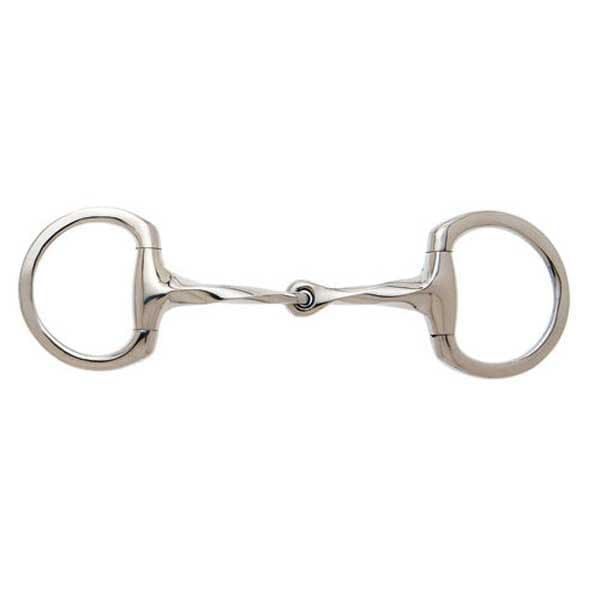 Sefton Eggbutt Twisted Snaffle Hopeinen 13.5 cm