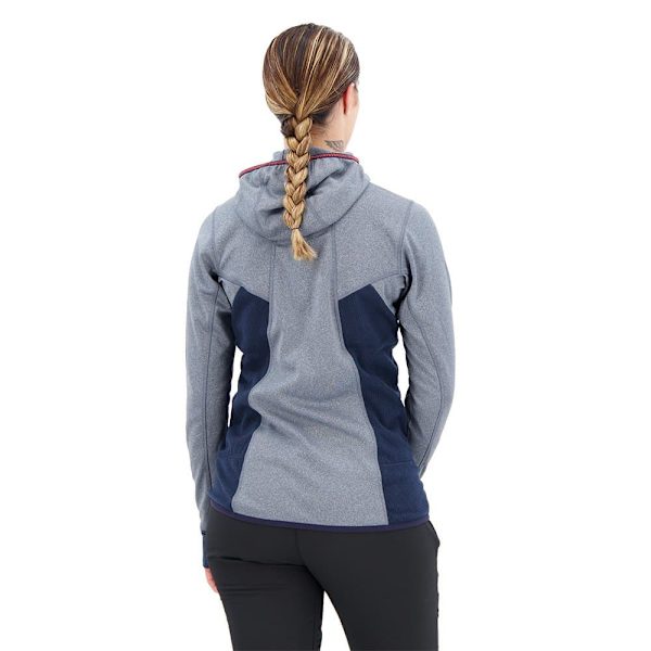 Salewa Fleece Med Hætte Puez Hybrid Polarlite Blå XL Kvinde