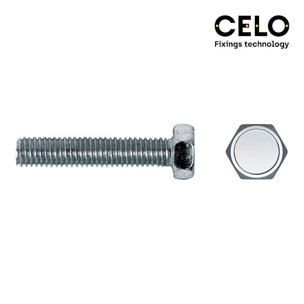 Celo Metrisk Sekskantskrue Din 933 5x50 Mm 200 Enheder Søvfarvet