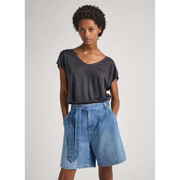 Pepe Jeans Kortærmet T-shirt Lottie Blå XL Kvinde