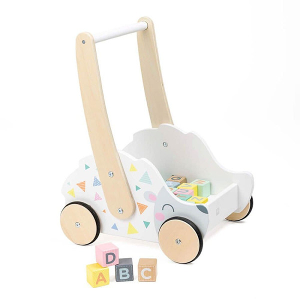 Eurekakids Rollator I Træ Med Blokke