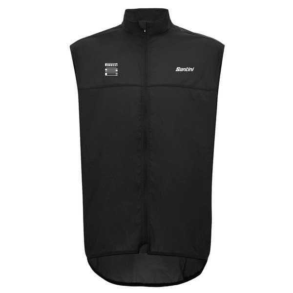 Santini Pirelli Vest Sort M Mand