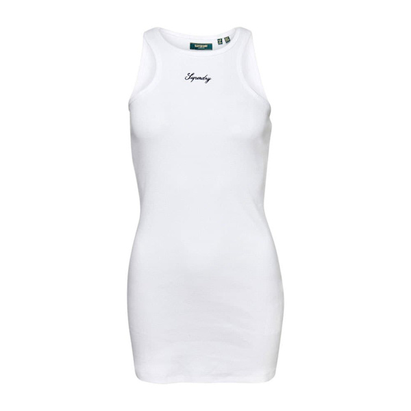 Superdry Klänning Code Sl Essential Tank Vit S Kvinna