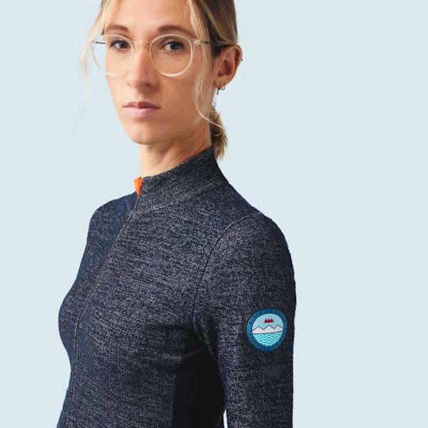 CafÉ Du Cycliste Marguerite Langærmet Trøje Blå L Kvinde